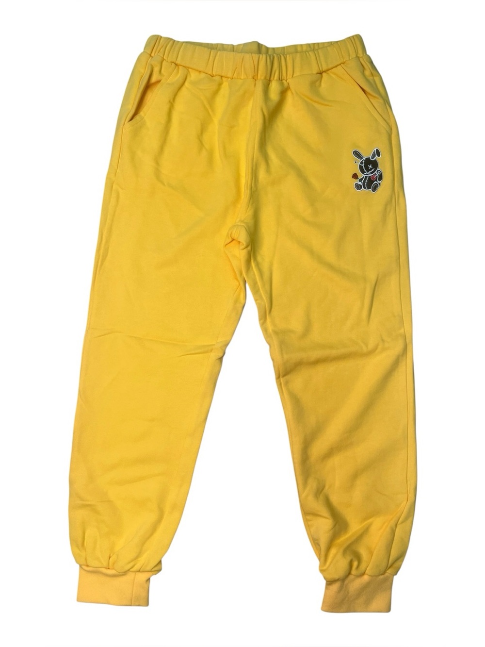 Sz 18 Yellow Kids Bkys Jogger Pants with Bunny Patch